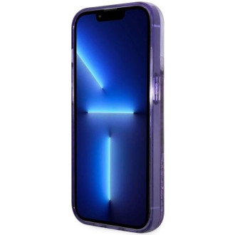 Guess GUHCP14LLC4PSGU iPhone 14 Pro 6,1" fialový/fialový pevný obal Liquid Glitter 4G Transculent