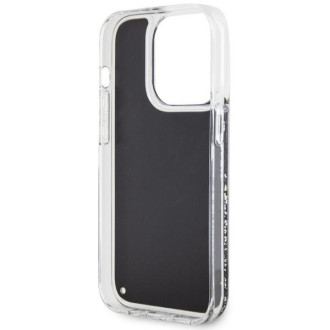 Guess GUHCP14LLCSGSGK iPhone 14 Pro 6,1" černo/černé pevné pouzdro Liquid Glitter Marble