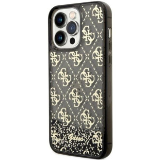 Guess GUHCP14XLC4PSGK iPhone 14 Pro Max 6,7" černo/černé pevné pouzdro Liquid Glitter 4G Transculent