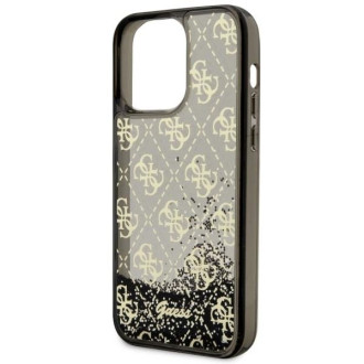 Guess GUHCP14XLC4PSGK iPhone 14 Pro Max 6,7" černo/černé pevné pouzdro Liquid Glitter 4G Transculent