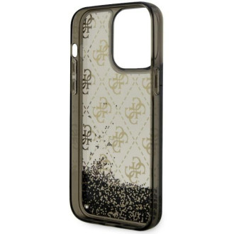 Guess GUHCP14XLC4PSGK iPhone 14 Pro Max 6,7" černo/černé pevné pouzdro Liquid Glitter 4G Transculent