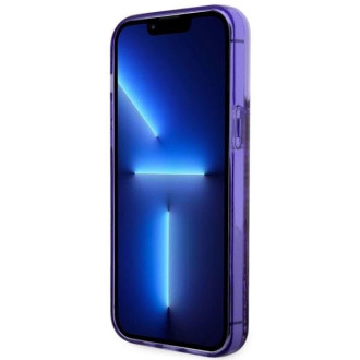 Guess GUHCP14XLC4PSGU iPhone 14 Pro Max 6,7" fialový/fialový pevný obal Liquid Glitter 4G Transculent