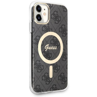 Guess GUHMN61H4STK iPhone 11 6,1" černý/černý pevný obal 4G MagSafe