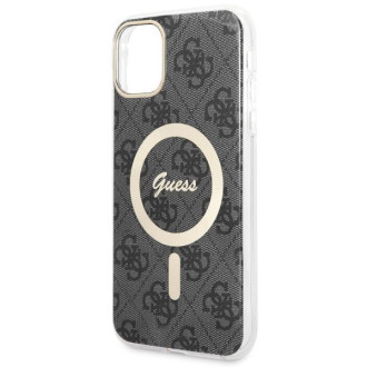 Guess GUHMN61H4STK iPhone 11 6,1" černý/černý pevný obal 4G MagSafe