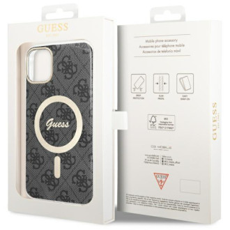 Guess GUHMN61H4STK iPhone 11 6,1" černý/černý pevný obal 4G MagSafe