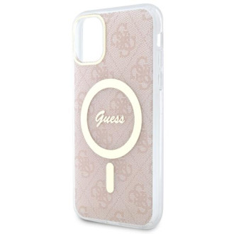 Guess GUHMN61H4STP iPhone 11 6,1" růžový/růžový pevný obal 4G MagSafe