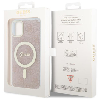 Guess GUHMN61H4STP iPhone 11 6,1" růžový/růžový pevný obal 4G MagSafe