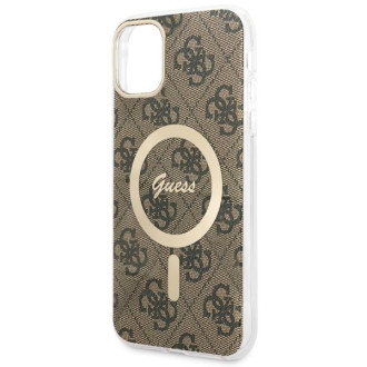 Guess GUHMN61H4STW iPhone 11 6,1" hnědý/hnědý pevný obal 4G MagSafe