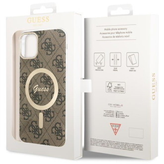 Guess GUHMN61H4STW iPhone 11 6,1" hnědý/hnědý pevný obal 4G MagSafe