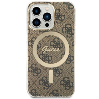 Guess GUHMP13LH4STW iPhone 13 Pro / 13 6,1" hnědý/hnědý pevný obal 4G MagSafe