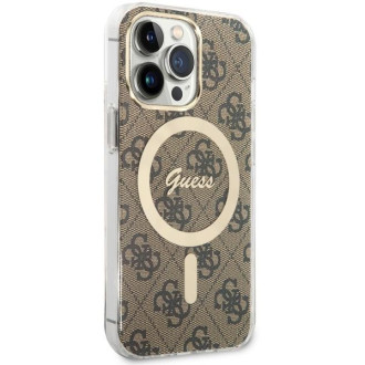 Guess GUHMP13LH4STW iPhone 13 Pro / 13 6,1" hnědý/hnědý pevný obal 4G MagSafe