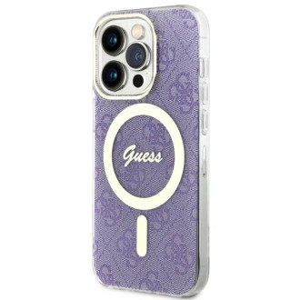 Guess GUHMP14LH4STU iPhone 14 Pro 6,1" fialový/fialový pevný obal 4G MagSafe