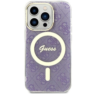 Guess GUHMP14LH4STU iPhone 14 Pro 6,1" fialový/fialový pevný obal 4G MagSafe