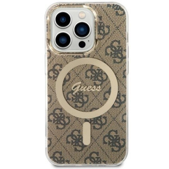 Guess GUHMP14LH4STW iPhone 14 Pro 6,1" hnědý/hnědý pevný obal 4G MagSafe