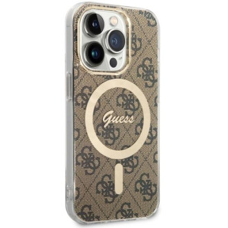 Guess GUHMP14LH4STW iPhone 14 Pro 6,1" hnědý/hnědý pevný obal 4G MagSafe