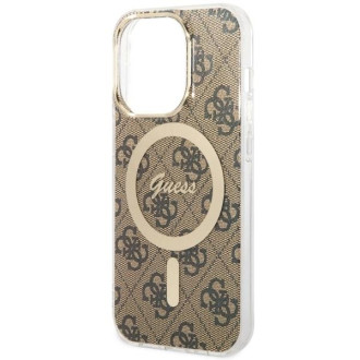 Guess GUHMP14LH4STW iPhone 14 Pro 6,1" hnědý/hnědý pevný obal 4G MagSafe