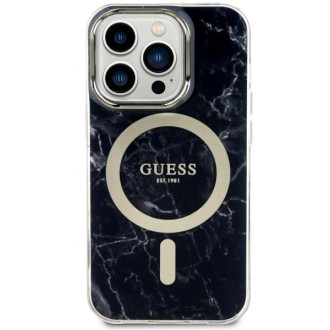 Guess GUHMP14LPCUMAK iPhone 14 Pro 6,1" černo/černé pevné pouzdro Marble MagSafe