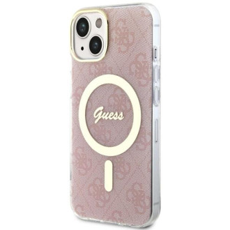 Guess GUHMP14MH4STP iPhone 14 Plus 6,7" růžový/růžový pevný obal 4G MagSafe