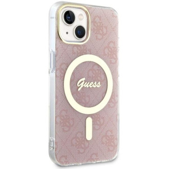 Guess GUHMP14MH4STP iPhone 14 Plus 6,7" růžový/růžový pevný obal 4G MagSafe