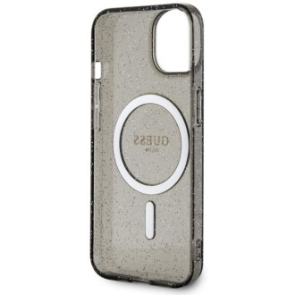 Guess GUHMP14MHCMCGK iPhone 14 Plus 6,7" černo/černé pevné pouzdro Glitter Gold MagSafe