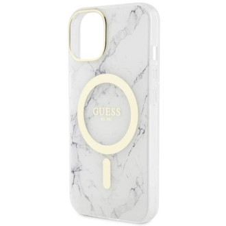 Guess GUHMP14MPCUMAH iPhone 14 Plus 6,7" bílý/bílý pevný obal Marble MagSafe