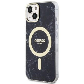 Guess GUHMP14MPCUMAK iPhone 14 Plus 6,7" černo/černé pevné pouzdro Marble MagSafe