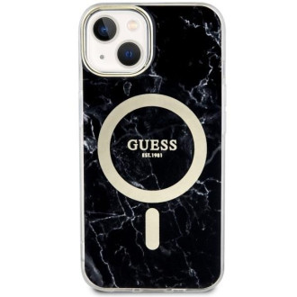 Guess GUHMP14MPCUMAK iPhone 14 Plus 6,7" černo/černé pevné pouzdro Marble MagSafe