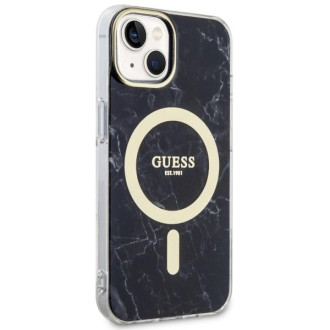 Guess GUHMP14MPCUMAK iPhone 14 Plus 6,7" černo/černé pevné pouzdro Marble MagSafe