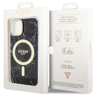 Guess GUHMP14MPCUMAK iPhone 14 Plus 6,7" černo/černé pevné pouzdro Marble MagSafe