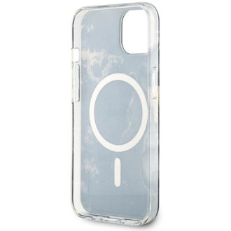 Guess GUHMP14SHTMRSK iPhone 14 6,1&quot; černo/černý pevný obal Golden Marble MagSafe