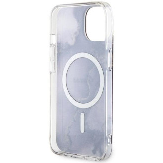 Guess GUHMP14SHTMRSU iPhone 14 6,1&quot; fialový/fialový pevný obal Golden Marble MagSafe