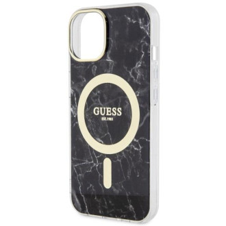 Guess GUHMP14SPCUMAK iPhone 14 6,1&quot; černo/černé pevné pouzdro Marble MagSafe