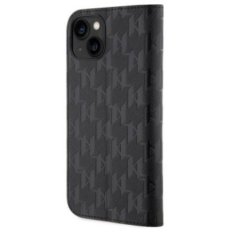 Karl Lagerfeld KLBKP14SSAKLHPK iPhone 14 6,1&quot; knihovna černá/černá Saffiano Monogram