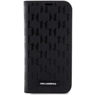 Karl Lagerfeld KLBKP14SSAKLHPK iPhone 14 6,1&quot; knihovna černá/černá Saffiano Monogram