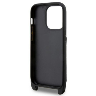 Karl Lagerfeld KLHCP14LCSAKCPMK iPhone 14 Pro 6,1" pevný obal černo/černý Crossbody Saffiano Karl & Choupette