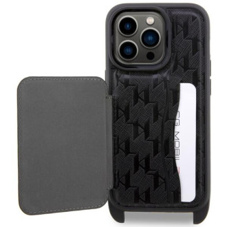 Karl Lagerfeld KLHCP14LCSAKHPCK iPhone 14 Pro 6,1" pevné pouzdro černo/černé Crossbody Saffiano Monogram Choupette