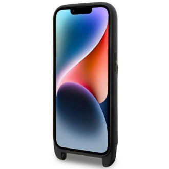 Karl Lagerfeld KLHCP14LCSAKHPCK iPhone 14 Pro 6,1" pevné pouzdro černo/černé Crossbody Saffiano Monogram Choupette