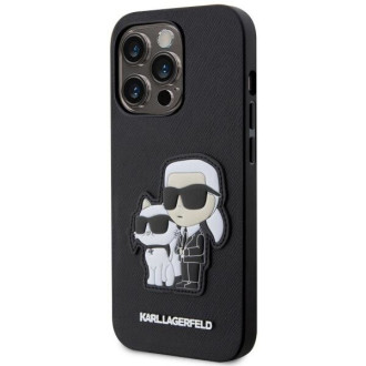 Karl Lagerfeld KLHCP14LSANKCPK iPhone 14 Pro 6,1" pevný kryt černo/černý Saffiano Karl & Choupette