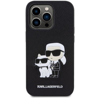 Karl Lagerfeld KLHCP14LSANKCPK iPhone 14 Pro 6,1" pevný kryt černo/černý Saffiano Karl & Choupette