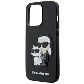 Karl Lagerfeld KLHCP14LSANKCPK iPhone 14 Pro 6,1" pevný kryt černo/černý Saffiano Karl & Choupette