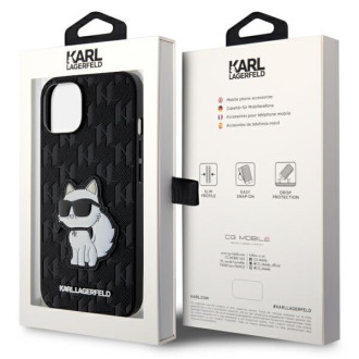 Karl Lagerfeld KLHCP14MSAKHPCK iPhone 14 Plus 6,7" černá/černá Saffiano Monogram Choupette