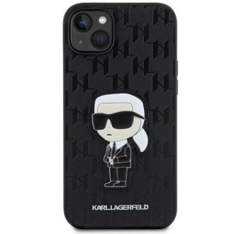 Karl Lagerfeld KLHCP14MSAKHPKK iPhone 14 Plus 6,7" černý/černý Saffiano Monogram Ikonik