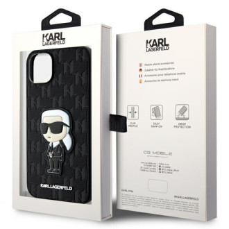Karl Lagerfeld KLHCP14MSAKHPKK iPhone 14 Plus 6,7" černý/černý Saffiano Monogram Ikonik