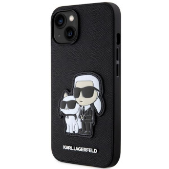 Karl Lagerfeld KLHCP14MSANKCPK iPhone 14 Plus 6,7" pevný obal černo/černý Saffiano Karl & Choupette
