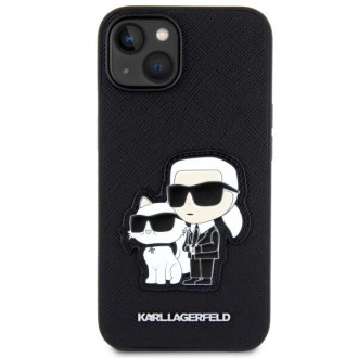 Karl Lagerfeld KLHCP14MSANKCPK iPhone 14 Plus 6,7" pevný obal černo/černý Saffiano Karl & Choupette