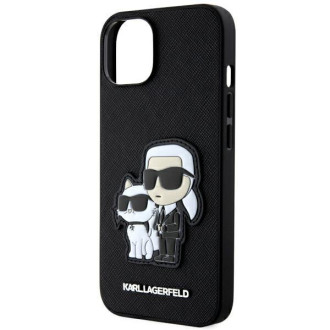 Karl Lagerfeld KLHCP14MSANKCPK iPhone 14 Plus 6,7" pevný obal černo/černý Saffiano Karl & Choupette