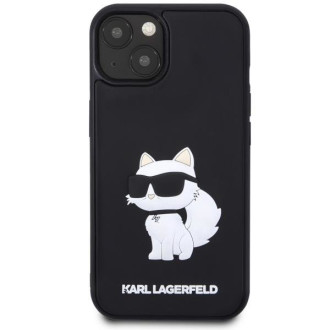 Karl Lagerfeld KLHCP14S3DRKHNK iPhone 14 6,1&quot; černý/černý pevný obal Gumová chupeta 3D