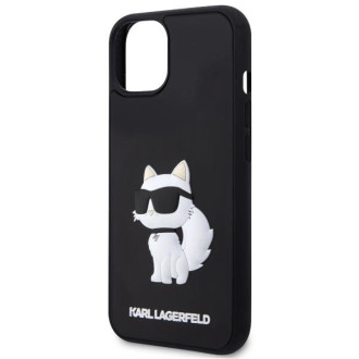 Karl Lagerfeld KLHCP14S3DRKHNK iPhone 14 6,1&quot; černý/černý pevný obal Gumová chupeta 3D