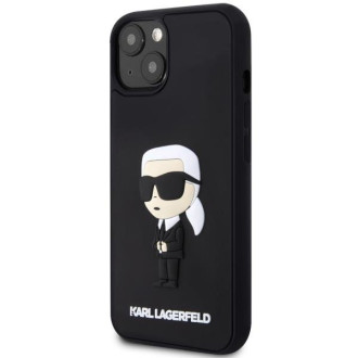 Karl Lagerfeld KLHCP14S3DRKINK iPhone 14 6,1&quot; černý/černý pevný obal Gumový Ikonik 3D