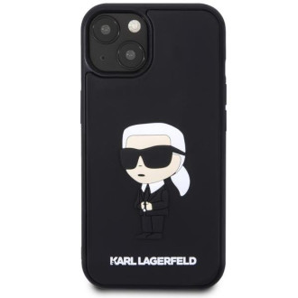 Karl Lagerfeld KLHCP14S3DRKINK iPhone 14 6,1&quot; černý/černý pevný obal Gumový Ikonik 3D